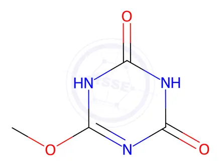 Chemical structure of 6-Methoxy-1,3,5-Triazine-2,4-Diol