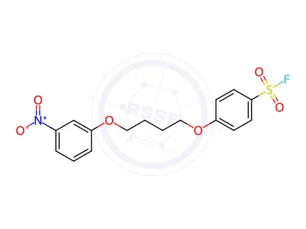 Chemical structure of 4-(4-(3-Nitrophenoxy)butoxy)benzene-1-sulfonyl fluoride