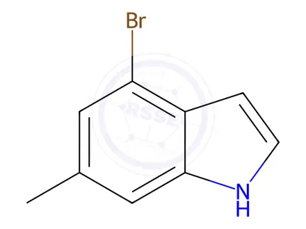 Chemical structure of 4-Bromo-6-methyl-1H-indole