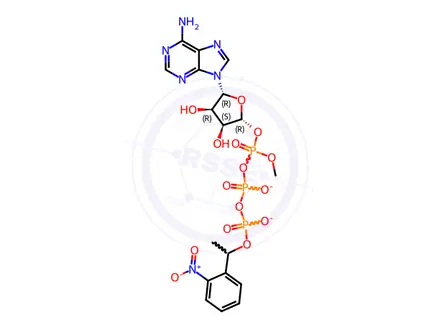 Chemical structure of CAGED ATP, DISODIUM SALT