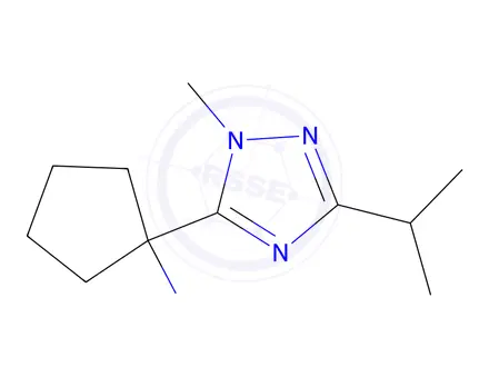 Chemical structure of 1-(3-Isopropyl-1-methyl-1h-1,2,4-triazol-5-yl)cyclopentan-1-amine