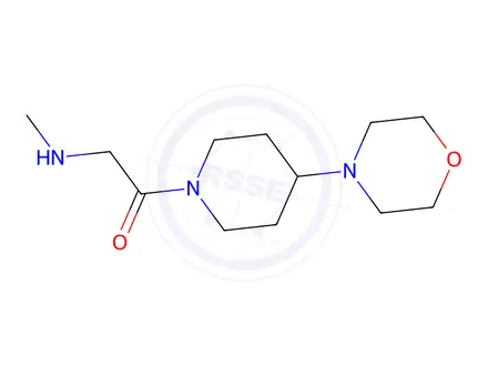 Chemical structure of 2-(Methylamino)-1-[4-(morpholin-4-yl)piperidin-1-yl]ethan-1-one