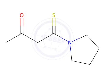 Chemical structure of Pyrrolidine, 1-(3-oxo-1-thioxobutyl)-(9CI)