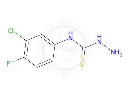 Chemical structure of N-(3-chloro-4-fluorophenyl)hydrazinecarbothioamide