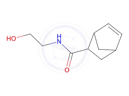 Chemical structure of N-(2-hydroxyethyl)bicyclo[2.2.1]hept-5-ene-2-carboxamide
