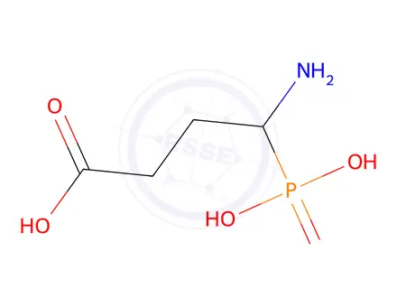Chemical structure of (S)-4-Amino-4-phosphonobutanoic acid