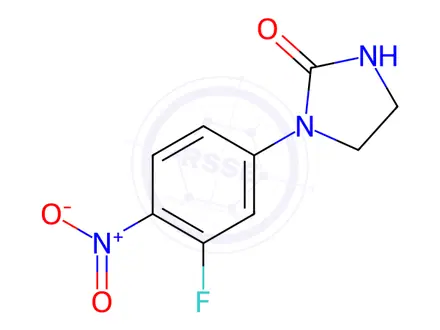 Chemical structure of 1-​(3-​Fluoro-​4-​nitrophenyl)​-2-​Imidazolidinone,