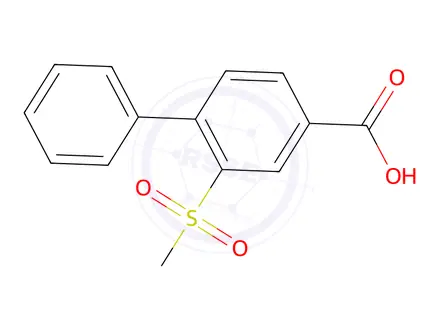 Chemical structure of 2-(Methylsulfonyl)-[1,1'-biphenyl]-4-carboxylic acid