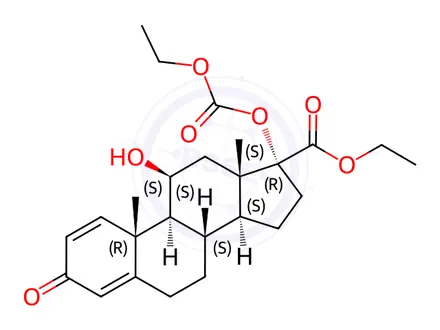 Chemical structure of Prednisolone 20-Ethyl Ester Impurity