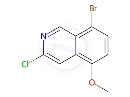 Chemical structure of Isoquinoline, 8-bromo-3-chloro-5-methoxy-
