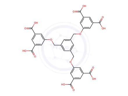 Chemical structure of 1,3,5-Tris-[3,5-(dicarboxy)phenoxymethyl]benzene