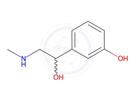 Chemical structure of Etilefrine Hydrochloride Impurity 2 (Etilefrine Hydrochloride EP Impurity B) (Mixture of Enantiomers)