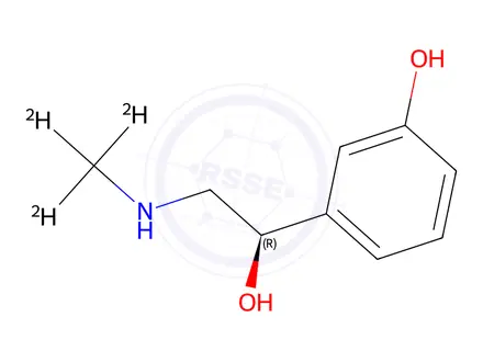 Chemical structure of 3-(1-Hydroxy-2-((methyl-d3)amino)ethyl)phenol