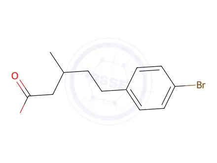 Chemical structure of 5-(4-bromophenyl)-3-methylpentanoic acid