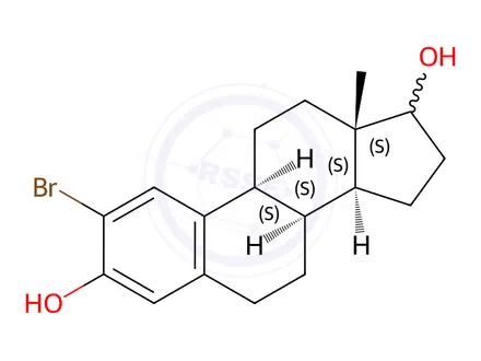 Chemical structure of 2-Bromo 17-Beta-Estradiol
