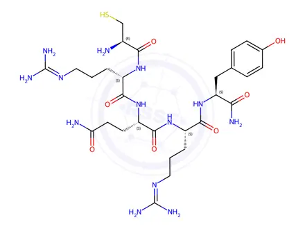 Chemical structure of neuropeptide Y (32-36) amide, Cys-