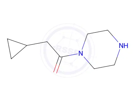 Chemical structure of 2-Cyclopropyl-1-(piperazin-1-yl)ethan-1-one