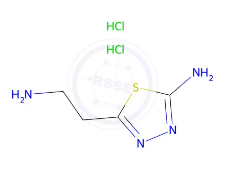 Chemical structure of 5-(2-Aminoethyl)-1,3,4-thiadiazol-2-amine dihydrochloride