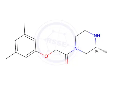 Chemical structure of 2-(3,5-dimethylphenoxy)-1-[(3R)-3-methylpiperazin-1-yl]ethan-1-one