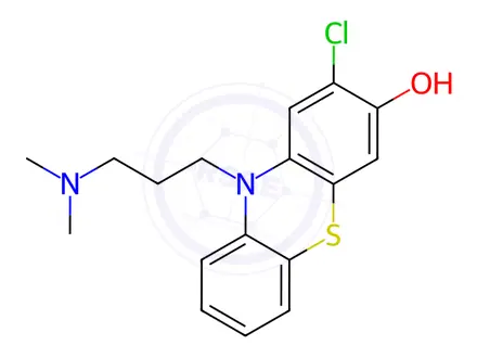 Chemical structure of 3-Hydroxy Chlorpromazine