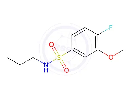 Chemical structure of 4-Fluoro-3-methoxy-n-propylbenzenesulfonamide