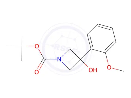 Chemical structure of tert-Butyl 3-hydroxy-3-(2-methoxyphenyl)azetidine-1-carboxylate