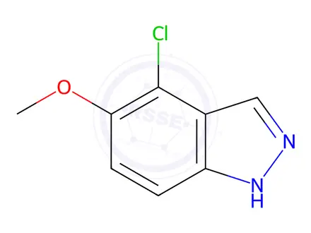 Chemical structure of 4-Chloro-5-methoxy-1H-indazole