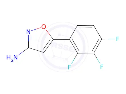 Chemical structure of 5-(2,3,4-Trifluorophenyl)isoxazol-3-amine