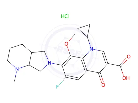 Chemical structure of Moxifloxacin EP Impurity F