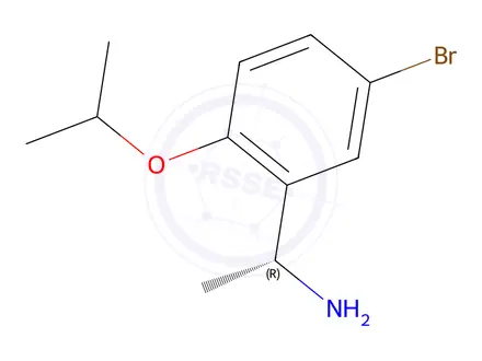 Chemical structure of (R)-1-(5-bromo-2-isopropoxyphenyl)ethan-1-amine