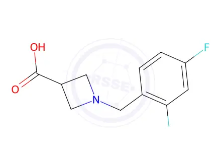 Chemical structure of 1-[(2,4-difluorophenyl)methyl]azetidine-3-carboxylic acid