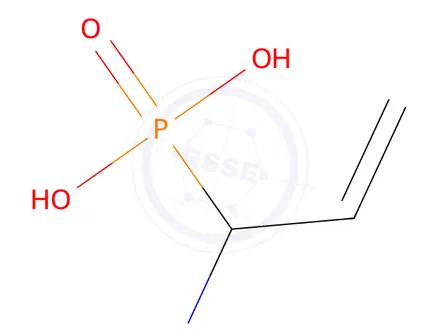 Chemical structure of (1-amino-2-propenyl)phosphonic acid