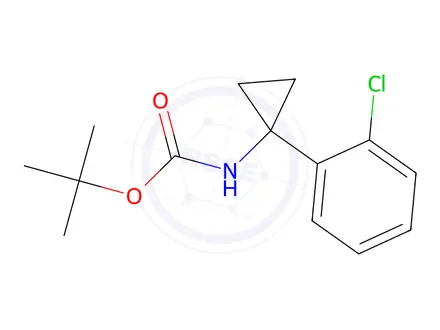 Chemical structure of tert-Butyl N-[1-(2-chlorophenyl)cyclopropyl]carbamate