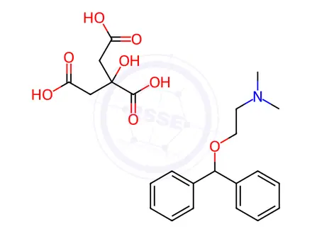 Chemical structure of Diphenhydramine Citrate