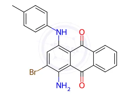 Chemical structure of 1-Amino-2-bromo-4-(4-methylanilino)anthracene-9,10-dione