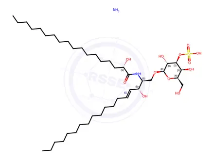 Chemical structure of 18:0(2S-OH) Sulfo GalCer