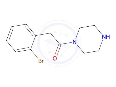 Chemical structure of 2-(2-Bromophenyl)-1-(piperazin-1-yl)ethanone