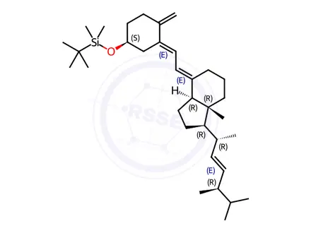 Chemical structure of 3-O-(Tert-butyldimethylsilyl)-5,6-trans-vitamin D2