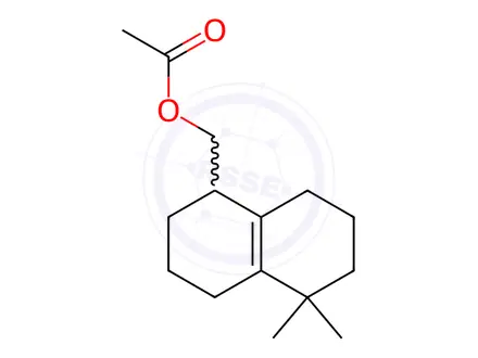 Chemical structure of octahydro-5,5-dimethylnaphthalene-1-methyl acetate