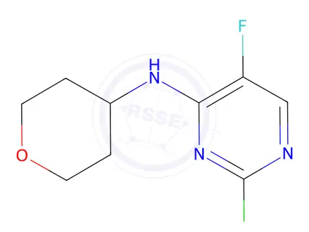 Chemical structure of 2-Chloro-5-fluoro-N-(tetrahydro-2H-pyran-4-yl)pyrimidin-4-amine
