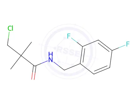 Chemical structure of 3-Chloro-N-(2,4-difluorobenzyl)-2,2-dimethylpropanamide