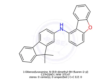 Chemical structure of N-(9,9-Dimethyl-9H-fluoren-2-yl)dibenzo[b,d]furan-1-amine