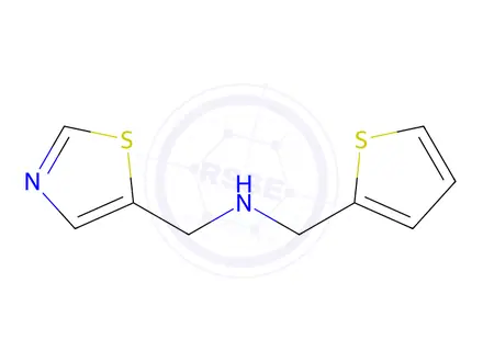 Chemical structure of 1-(Thiazol-5-yl)-N-(thiophen-2-ylmethyl)methanamine