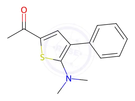 Chemical structure of 1-[5-(DIMETHYLAMINO)-4-PHENYL-2-THIENYL]-1-ETHANONE