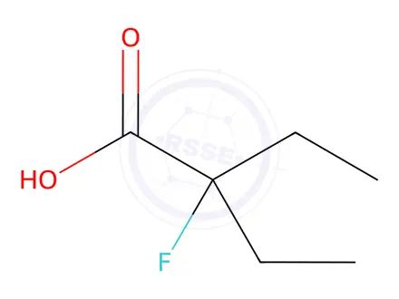 Chemical structure of 2-Ethyl2-fluoro-butanoic acid
