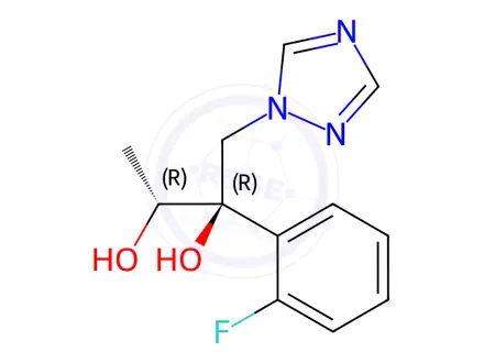 Chemical structure of (2R,3R)-2-(2-fluorophenyl)-1-(1H-1,2,4-triazol-1-yl)butane-2,3-diol