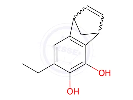 Chemical structure of 1,4-Methanonaphthalene-5,6-diol, 7-ethyl-1,4-dihydro-(8CI)