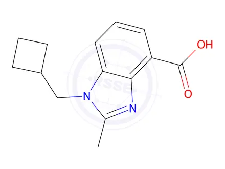 Chemical structure of 1-(Cyclobutylmethyl)-2-methyl-1h-benzo[d]imidazole-4-carboxylic acid