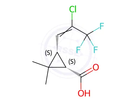 Chemical structure of Tefluthrin(free acid)