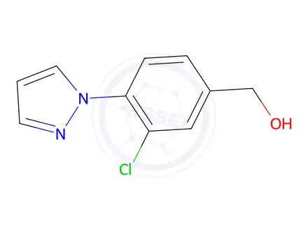 Chemical structure of (3-Chloro-4-(1H-pyrazol-1-yl)phenyl)methanol